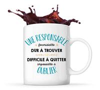 Mug Formidable Responsable Tasse Cadeau Travail blanc | Idée Tasse Cadeau Travail Boulot Métier Départ Retraite Collègue Anniversaire Noël