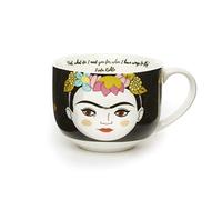Mug Frida Kahlo Kikkerland Céramique 355 ml Cylindrique Boisson Chaude Réutilisable Casual Art - Frida Kahlo Illustration Artistique, Citation Inspirante