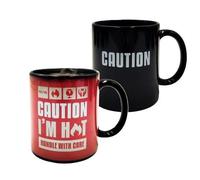 Mug Fun de Slogans - Caution I´m Hot - pour Indifférent - noir Standard