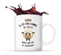 Mug - Gabin - Doux Comme Un Agneau - Céramique - Blanc - Design Contemporain