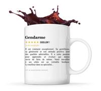 Mug Gendarme Avis Métier Recommandation Homme Tasse Collègue Boulot Cadeau Anniversaire Retraite