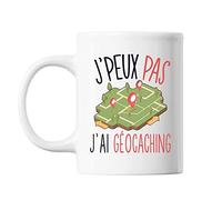 Mug Géocaching j'peux pas Blanc