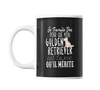 Mug Golden Retriever Je travaille dur