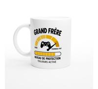 Mug Grand Frère Sage Chamboule-Tout Niveau de Protection Toujours Activé | Mug Humour Grand Frère - Idée Cadeau Originale Homme