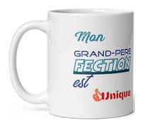 Mug grand père amour - Tasse mon papi perfection et unique je t'aime - Mug papy humour n°1 à offrir - Tasse idée cadeau fête anniversaire Noël céramique 325ml café thé chocolat petit déjeuner