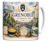 Mug Grenoble La Capitale des Alpes Tasse Céramique 330 ml | Mug Grenoble, céramique 330 ml