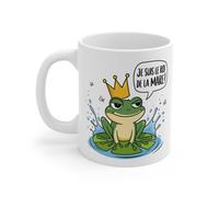 Mug Grenouille « Je suis le Roi de la Mare ! » - Tasse Rigolote Animale, Cadeau Original et Humoristique