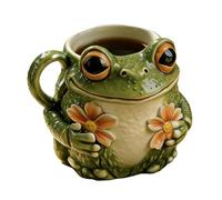 Mug grenouille | Tasse à thé grenouille décorative - Mug isotherme de voyage déco de bureau | Pique-nique Extérieur Feu de Camp Randonnée Aventure Jeu Maison Camping Fête Whisky Bière Jardin Patio