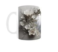 Mug Grotte Brumeuse Zen - Tasse Paysage Mystique avec Montagnes Flottantes, Oiseaux et Pierres - Ambiance Nature Asiatique Fantastique