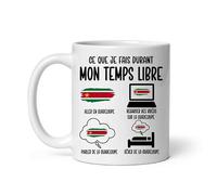 Mug Guadeloupe ce que je fais durant temps libre humour Tasse voyage