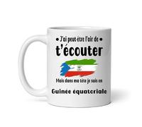 Mug Guinée équatoriale j'ai peut-être l'air de t'écouter humour voyage