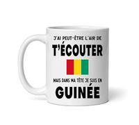 Mug Guinée j'ai peut être l'air de t'écouter Tasse voyage Guinée