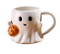 Mug Halloweenn - De Café Halloweenn Ghosts, Tasse À Thème De Citrouille En Céramique | Pièce De Décoration De Cuisine De La Cuisine De La Saison De Saison Saisonnière, Porte-boissons D'automne