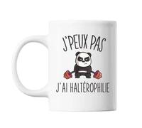 Mug Haltérophilie J'peux Pas Blanc Tasse Cadeau Personnalisé
