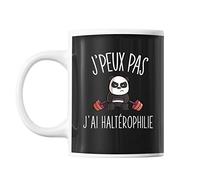 Mug Haltérophilie j'peux pas Noir