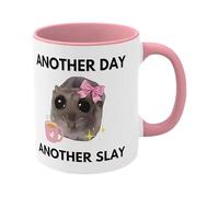 Mug hamster, tasse à café design, tasse à café en céramique, tasse à café en céramique, tasse à nœud papillon en céramique, tasse amusante de 350 ml pour les matins remplis de rire, tasses à café qui