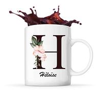 Mug Héloïse | Tasse prénom femme avec Lettre fleur | Idée cadeau pour anniversaire noël et fête des mères
