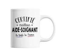 Mug Homme Aide Soignant Meilleur De France Tasse Blanc Métier