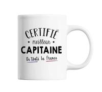 Mug Homme Capitaine Meilleur De France Tasse Blanc Métier