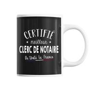 Mug Homme Clerc De Notaire Meilleur De France Tasse Noir Métier