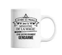 Mug Homme Gendarme Ministère Magie Tasse Blanche
