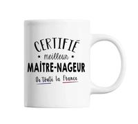 Mug Homme Maître-Nageur Sauveteur Meilleur De France Tasse Blanc Métier