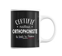 Mug Homme Orthophoniste Meilleur De France Tasse Noir Métier