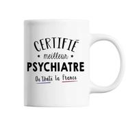 Mug Homme Psychiatre Meilleur De France Tasse Blanc Métier