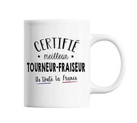 Mug Homme Tourneur-fraiseur Meilleur de France | Tasse Blanc métier