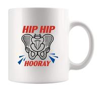 Mug Hourra pour la récupération après une prothèse de hanche ! Tasse FêTe | Des PèRes 2 pièces / 330 ml Durable Tasses A Cafe Léger Tasses à café GoûTer FêTe