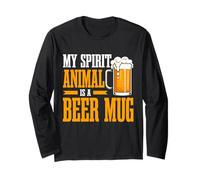 Mug Humoristique avec Inscription « My Spirit Animal is A Beer » Manche Longue
