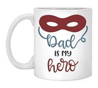 Mug humoristique « Dad is my hero » pour la maison et le bureau