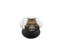 Mug Humoristique en Forme de Chat Criminel arrêté I Hate People PopSockets PopGrip Adhésif