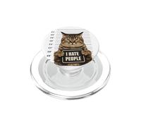Mug Humoristique en Forme de Chat Criminel arrêté I Hate People PopSockets PopGrip pour MagSafe