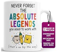 Mug humoristique « Never Forget The Absolute Legends You Used to Work with » - Cadeau de départ d'un collègue - Tasse de Père Noël secret, humour de bureau
