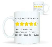 Mug humoristique pour départ de collègue - Cadeau de départ pour collègue, patron, bestie - Tasse à café fantaisie « Great Colleague Betrayal » pour homme et femme