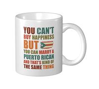 Mug humoristique pour homme avec inscription « You Can'T Buy Happiness But You Can Marry A Porto Rico »