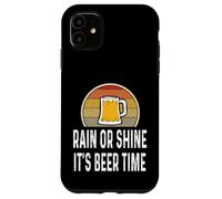 Mug Humoristique rétro pour Amateur de bière « Rain Shine Its Beer Time » Coque pour iPhone 11