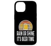 Mug Humoristique rétro pour Amateur de bière « Rain Shine Its Beer Time » Coque pour iPhone 14