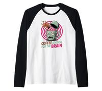 Mug humoristique Zombie Coffee Is Good for the Brain Manche Raglan