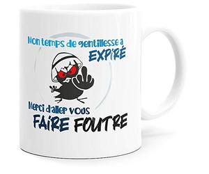 Mug Humour Allez-vous Faire Foutre Tasse Message Drôle. Idée Cadeau Original Ami, Collègue Amoureux Couple Frère Soeur pour Anniversaire Noël Pour le Plaisir. Dino Mugs le Sourire dès le Réveil.