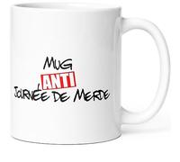 Mug Humour Anti journée de Merde Tasse Message Drôle. Idée Cadeau Original Ami Collègue Homme Femme Couple Frère Soeur Copain pour Anniversaire Noël. Dino Mugs le Sourire dès le Réveil.
