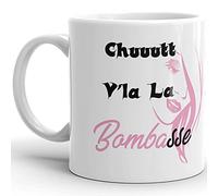Mug Humour chut voila la bombasse tasse amour drôle Qualité Idée Cadeau Originale drôle Anniversaire Noël Fête femme amie collègue maman tata copine fille cousine