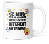Mug Humour Collègue Sexe Interdit Tasse Message Drôle Rigolo Coquin