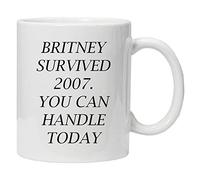 Mug Humour Collègue Tasse | Britney Survived 2007 | Idée Cadeau Mug Humour pour Collègue, Frère, Ado, Ami, Partenaire | Bureau Homme Femme pour Anniversaire Noël Plaisir