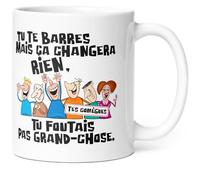 Mug Humour Collègue Tu te Barres Tasse Message Drôle Rigolo. Idée Cadeau Original pour Départ en Retraite Pot Mutation Travail Bureau Homme Femme pour Anniversaire Noël.