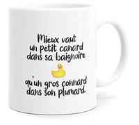 Mug Humour Coquin Canard Tasse Message drôle. Idée Cadeau Original sexy pour Amis Couple Amoureux Collègue Frère Sœur pour St Valentin Anniversaire Noël Plaisir. Dino Mugs le Sourire dès le Réveil.