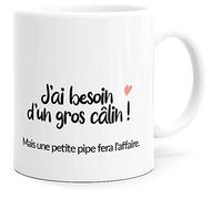 Mug Humour Coquin Tasse Message drôle. Idée Cadeau Original sexy pour Amis Couple Amoureux Collègue Frère Sœur pour St Valentin Anniversaire Noël Plaisir. Dino Mugs le Sourire dès le Réveil.