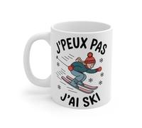 Mug Humour J'peux Pas, J'Ai Ski - pour Les Amateurs de Ski et Sport d’Hiver