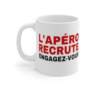 Mug Humour L'apéro recrute, engagez-Vous - idée Cadeau drôle Mug Size 11oz